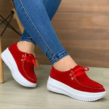Women 2022 New Platform Shoes For Women Vulcanize Shoes Lace Up Sport Platform Sneakers Heels Casual Chaussure
