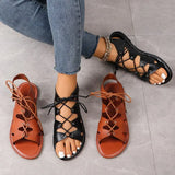Size Women's Shoes In The Summer Of 2024, The New Strapped Fish Mouth Flat-Soled Roman Shoes Leisure Women's