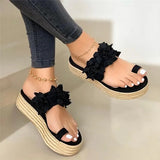 2022 Hot Sales Woman Sandals Platform Flower Slipper Casual Beach Flip Flops Sandals Women Summer Sexy High Heel