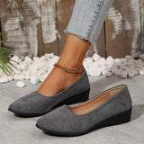 2025 New Large-Size Tip-Tip Slope Single-Shoe Women's Bean Shoes Sports Casual Shoes
