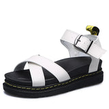 New Women's Summer Comfort Shoes Fashion Open Toe Women's Sandals Platform Sandals Large Size One-way Buckle Woman