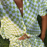 Women Tracksuit Purple Floral Shorts Sets Lounge Wear Short Sleeve Shirt Tops And High Waist Mini Shorts Two Piece