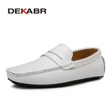 Big Size 38~49 Men Loafers Real Leather Shoes Fashion Men Boat Shoes Brand Men Casual Leather Shoes Male Flat