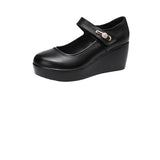 Breakj Soft Sole Single Shoes Women's Fall 2023 New Platform Platform Waterproof Platform Size Medium Heel Mom