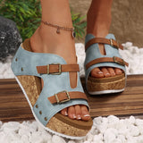 Breakj Thick Bottom Slope With One Word With Slippers 2025 Summer New Buckle With Light Soaked Beach Toe Women's