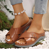 Breakj Summer New Sloped Sandals Type Beach Sandals Women's Large Size Women's