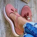 Bow Spring Summer Shoes Women Hemp High Heel Platform Outdoor Leisure Buckle Slippers Beach Sandals Ladies Sexy T-Strap