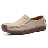 Gril Female Women's Cow Suede Genuine Leather Shoes Flats Slip On Woman Lady Loafers Slip On Mocasines Mujer