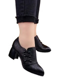 Breakj Spring And Autumn Casual Single Shoes New Women's Shoes Light Tip Thick And Comfortable Ladies Fashion Small Leather