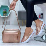 Breakj Summer New Leisure Single Shoes Pure Color Round Head Low Belt Buckle Soft Sole Working Shoes Bean
