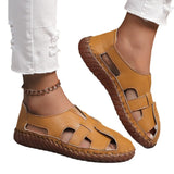 Breakj New Summer Women's Shoes Flat Sole Casual Sewing Shoes Large Size Round Head Women's Shoes Lazy