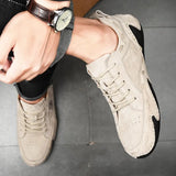 o'clock Quality Genuine Leather Men Shoes Casual Breathable Non-slip Driving Sneaker Trendy Outdoor Footwear Big Size