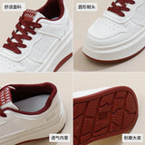 Breakj 2025 Small White Shoes Female New Korean Version Ins Female Students High Platform Sports Board Shoes Trend Versatile