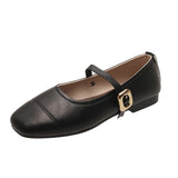 2024 New Korean Flat-Soled Flat-Soled Soft-Soled Pea Shoes Fashion Single Shoes Silver Mary Jane
