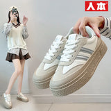 Breakj 2025 Spring Small White Shoes New Korean Ins Female Students Heighten Platform Sports Board Shoes Casual