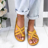 Sandals Women Comfy Slippers 2020 Fahion Roman Wedge Sandals Low Heels Beach Shoes Casual Flip Flops