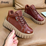 New Winter Plush Small White Shoes for Female Students High Profile Thick Soled Casual Shoes for Women Zapatos De
