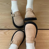 Breakj Selection Boken Shoes Female Autumn Suede Thick Platform Retro Round Head Lazy Man Baotou Ugly Meng Boken Shoes Outside Wear