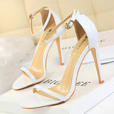 Shoes Super High Heels 11cm Women Shoes Patent Leather Woman Pumps Sexy Women Heels Stiletto Open Toe Ladies Shoes