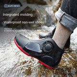 Men's Fashion Ankle Rain Shoes 2023 Winter Outdoor Waterproof Work Shoes Fashion Short Boots Car Washing Rubber Men's