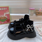 New Lolita Shoes 5cm Platform Shoes Retro Lace Mary Jane Shoes Japanese JK Uniform Shoes y2k College Girls Shoes Women's