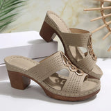 Breakj New Slope And Thick-Soled Slippers Women's Shoes Thick Heel Thick-Sed Fish Mouth Type