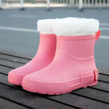 Women Rain Boots Slip-on High Quality Water Boots Waterproof Shoes Women's Rubber Rainboot Garden Galoshes Non-Slip