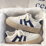 Breakj White Shoes Women 2025 New Autumn Niche Design Thick-Solt Retro High-Span Shoes Fashion Sports Casual