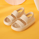 For Women 2021 Summer Platform Shoes Outside Slippers Women's Soft Beach Slides Thick Sole Non-slip Indoor Des