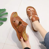 Breakj New Large-Size Anti-Outside Wear Wet Water Sandals Women Retro Fashion Slope And Word Women