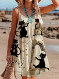 Spring O Neck Loose Sling Beach Dress Sexy Off Shoulder Hollow Boho Dress Women Retro Pattern Print Patchwork Summer Mini