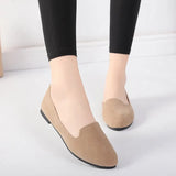 Flat Shoes 2021 Summer Suede Casual Platform Women Shoes Pointed Toe Candy Colors Footwear Party Shoe Ladies Large