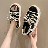 Female Fairy Wind 2024 New Summer Casual Women's Shoes Flat Student Platform Sport Roman Women's