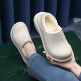 Women Slippers Home Cotton Shoes Thick Bottom Plush Warm Slippers Women Platform Shoes Woman Winter Warm Fur