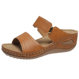 Plus Size Wedge Heel Slippers Women 2023 Summer Soft Platform Sandals Woman Vinatge Non Slip Beach Flip Flops