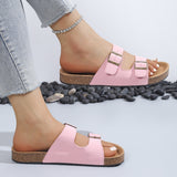 Breakj Women's Spring And Summer New Women's Cool Slippers Big Size With Lazy One-Legged Thick Beach Shoes