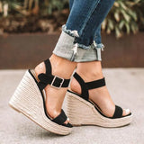 New Ladies Shoes Platform Sandals Women Comfortable Wedges High Heels Pumps Sandalas Espadrilles Female Summer Plus Size
