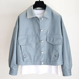 Spring Autumn New Women Faux Leather Jacket Single Breasted Short Loose PU Leather Coat Female Moto Biker Street
