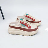 Breakj Korean Version Net Low Help Dad Shoes Female 2025 Summer New Breathable Student Sports Increase Leisure XW