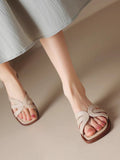 Breakj 2023 New Fashion Women's Shoes Hollow Out One-Word Outside Wear Flat Slippers Cool Drag Female Hot