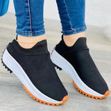Women Sneakers Knitting Platform Shoes Women Sport Sneaker 2022 New White Zapatillas Mujer Heels Sports Shoes Free