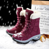 Plus Size Boots Platform High Quality Keep Warm Flat Snow Boots Waterproof Comfortable Thicken Winter Shoes