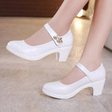 sale Black White Elegant Middle Heel Ladies Wedding Bride High Heels Shoes Women Pumps Small Plus Size 33 43 Tacones