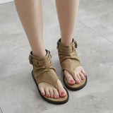 Heel Sandals Women's Large Size 2024 New Ethnic Style Students' Summer Sandals Gao Bang Roman