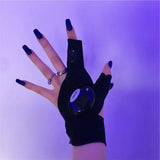 LED half finger light gloves, cool function, men and women can bring fabric is breathable