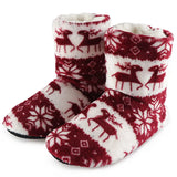 Socks Shoes Woman Home Slippers Christmas Elk Indoor Shoes Warm Contton Slipper Plush Insole Anti-Skid Sole Botas