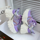Purple Sneakers Woman Shoes 2021 Fashion Breathable Designer Chunky Sneakers Women Casual Platforms Women's Vulcanized