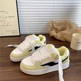 Breakj Fashion Lightning Small White Shoes Women's Board Shoes Dopamine Color Classic Academic Style Increased Platform Four