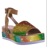 Breakj 2023 Summer New Water Drill With A Buckle Of Loose Cake Women's Shoes Fashion Thick-Soled Sandals