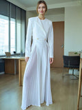 Fashion Commuting Style Suit 2025 New High-End Long-Sleeved Short Suit Jacket + High-Waisted Open-Forked Broad
